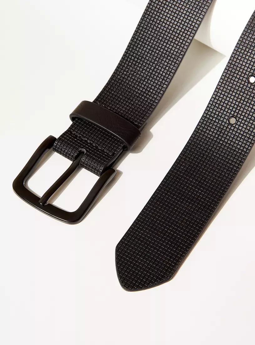 Max Textured Belt with Pin Buckle Closure