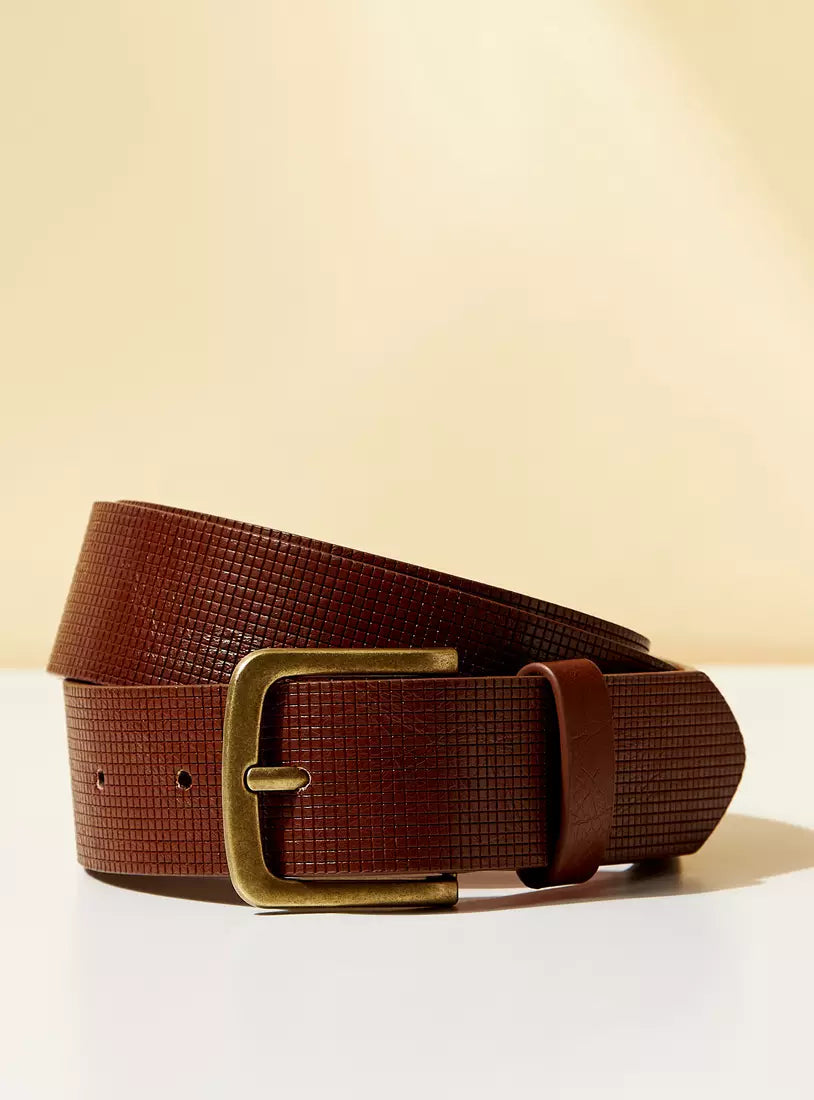 Max Textured Belt with Pin Buckle Closure