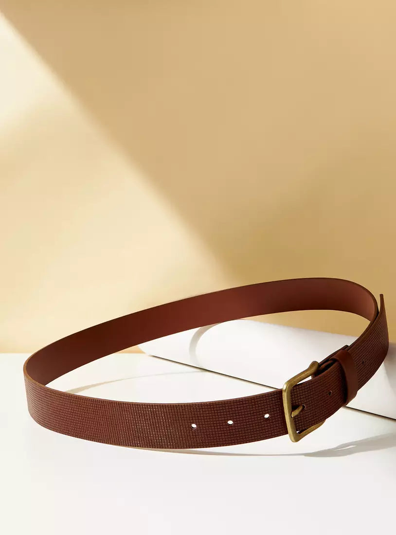 Max Textured Belt with Pin Buckle Closure