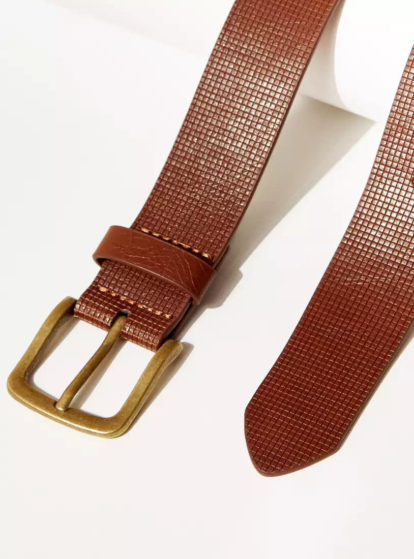 Max Textured Belt with Pin Buckle Closure