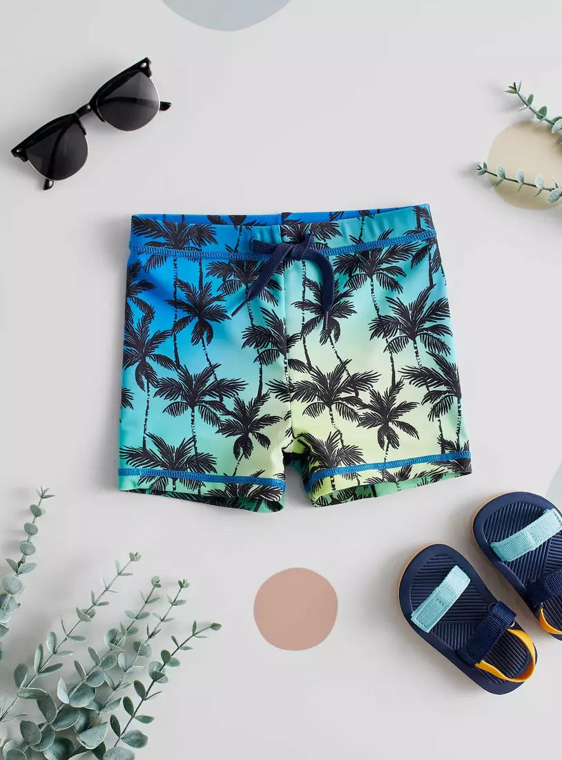 Max All-Over Tropical Print Swim Shorts