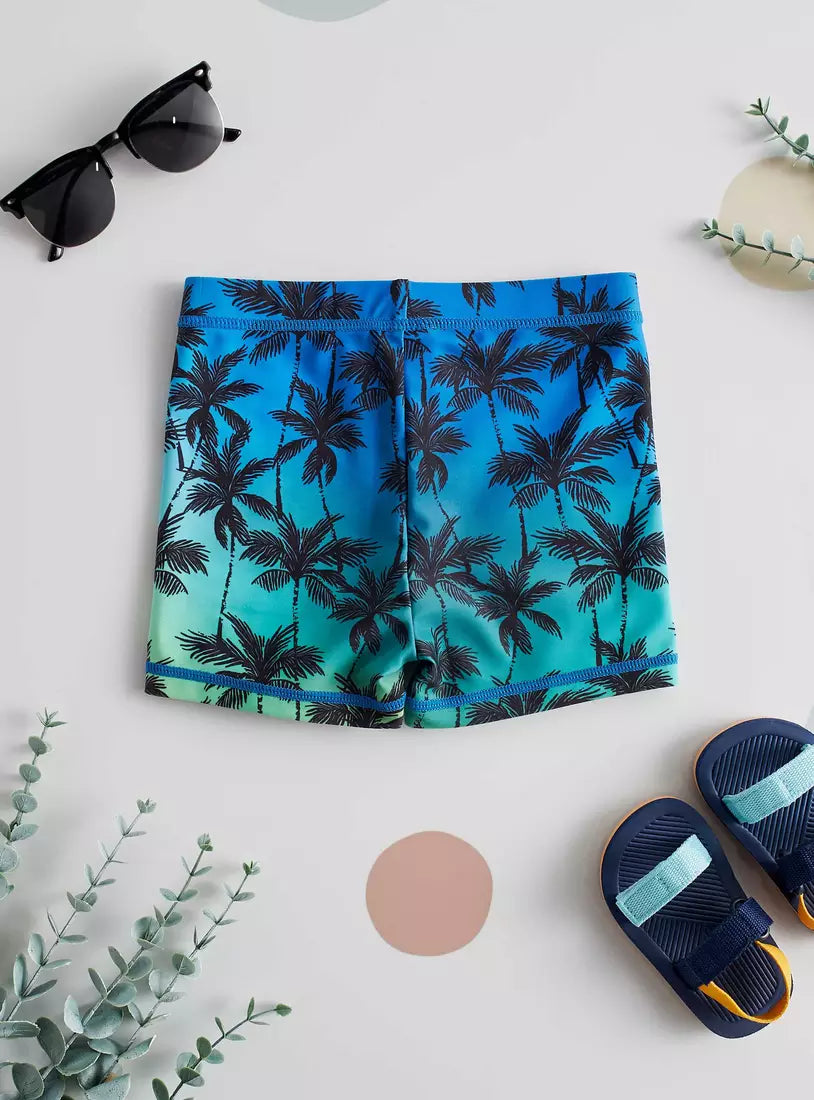 Max All-Over Tropical Print Swim Shorts