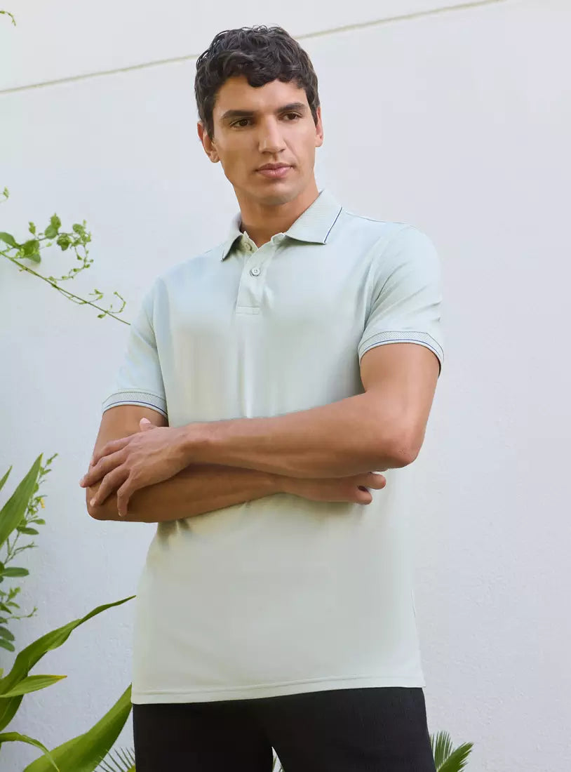 Max Jacquard Polo T-shirt with Tipping Detail