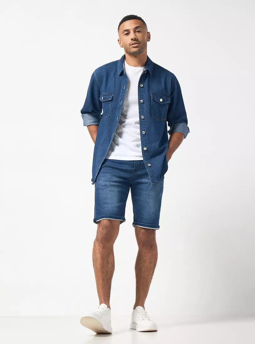 Max Pull-On Denim Shorts