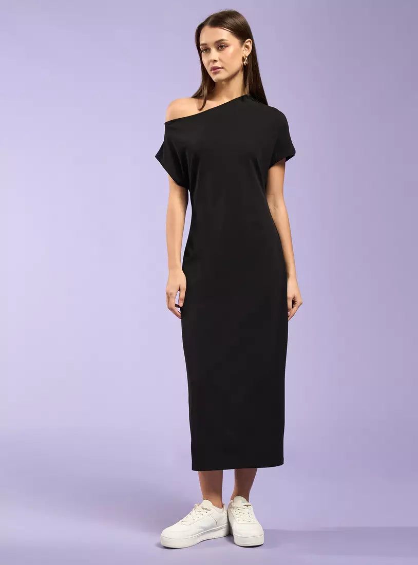 Max Plain One Shoulder Dress