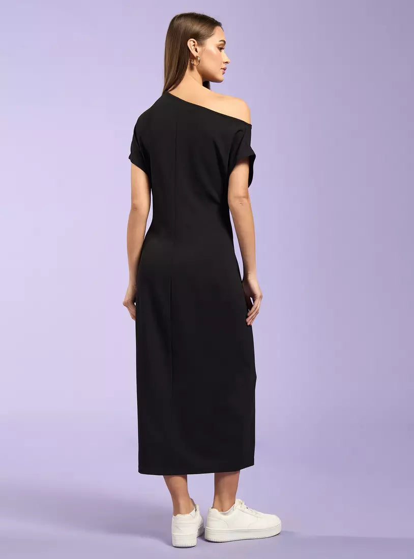 Max Plain One Shoulder Dress