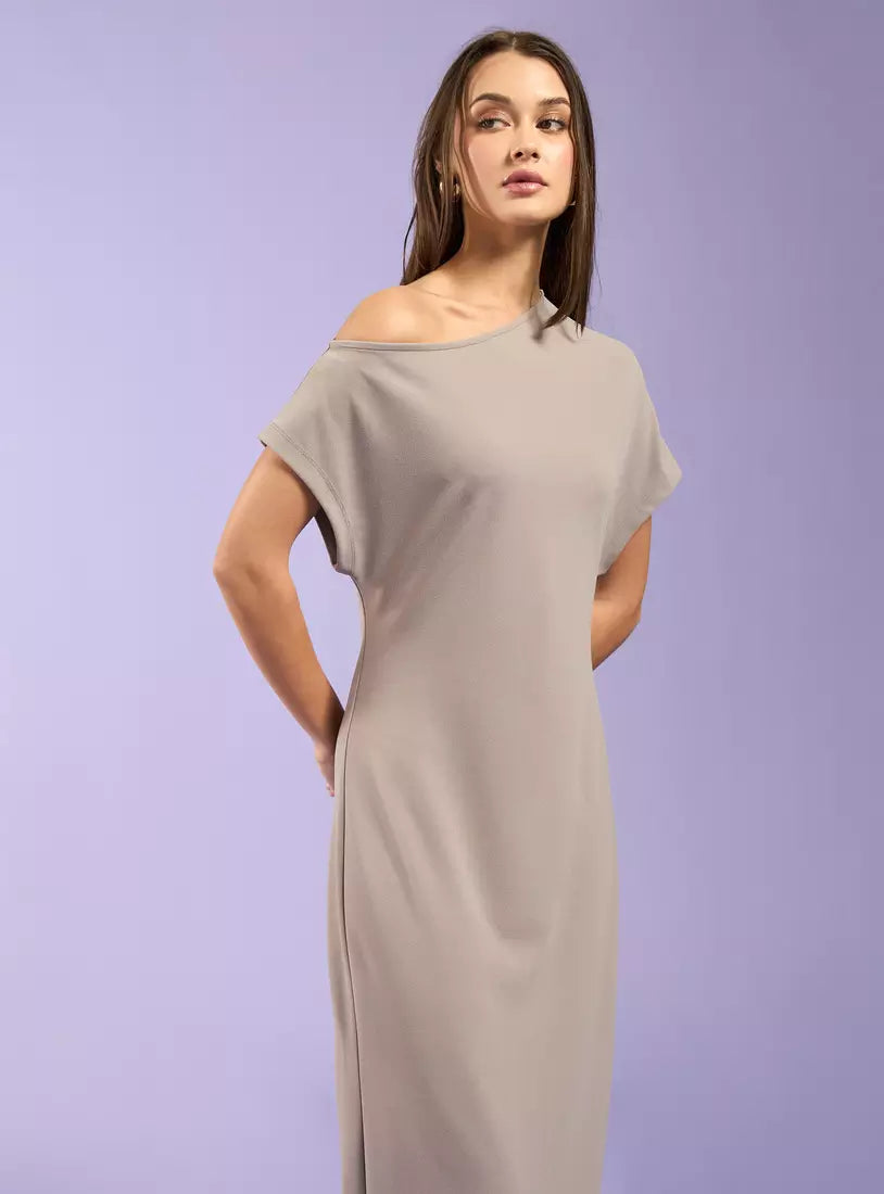 Max Plain One Shoulder Dress