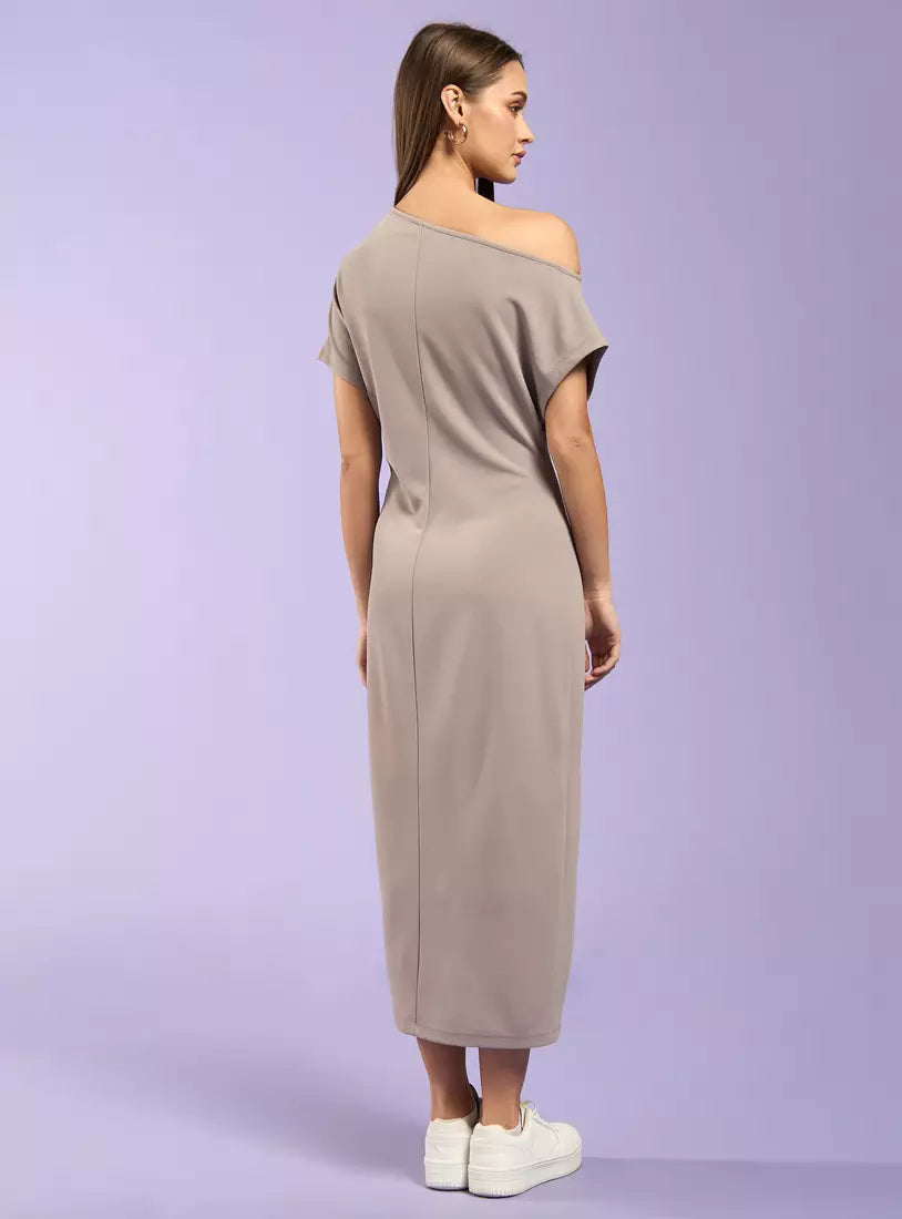 Max Plain One Shoulder Dress
