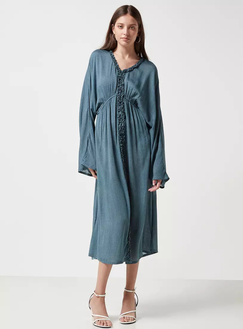 Max Ruffle Detail Dress with Extended Sleeves