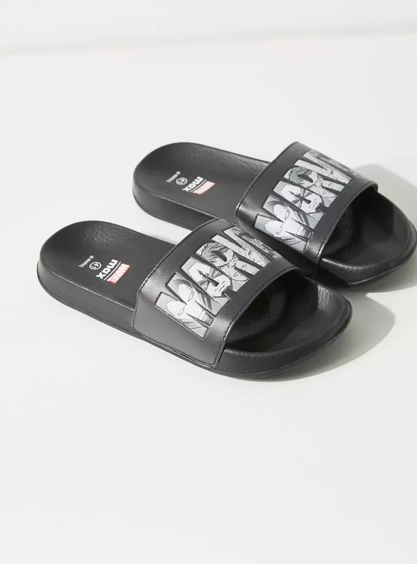 Max Marvel Print Slip-On Slides