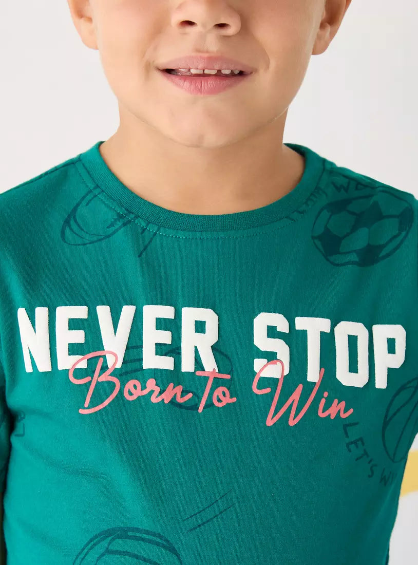 Max Slogan Print T-shirt