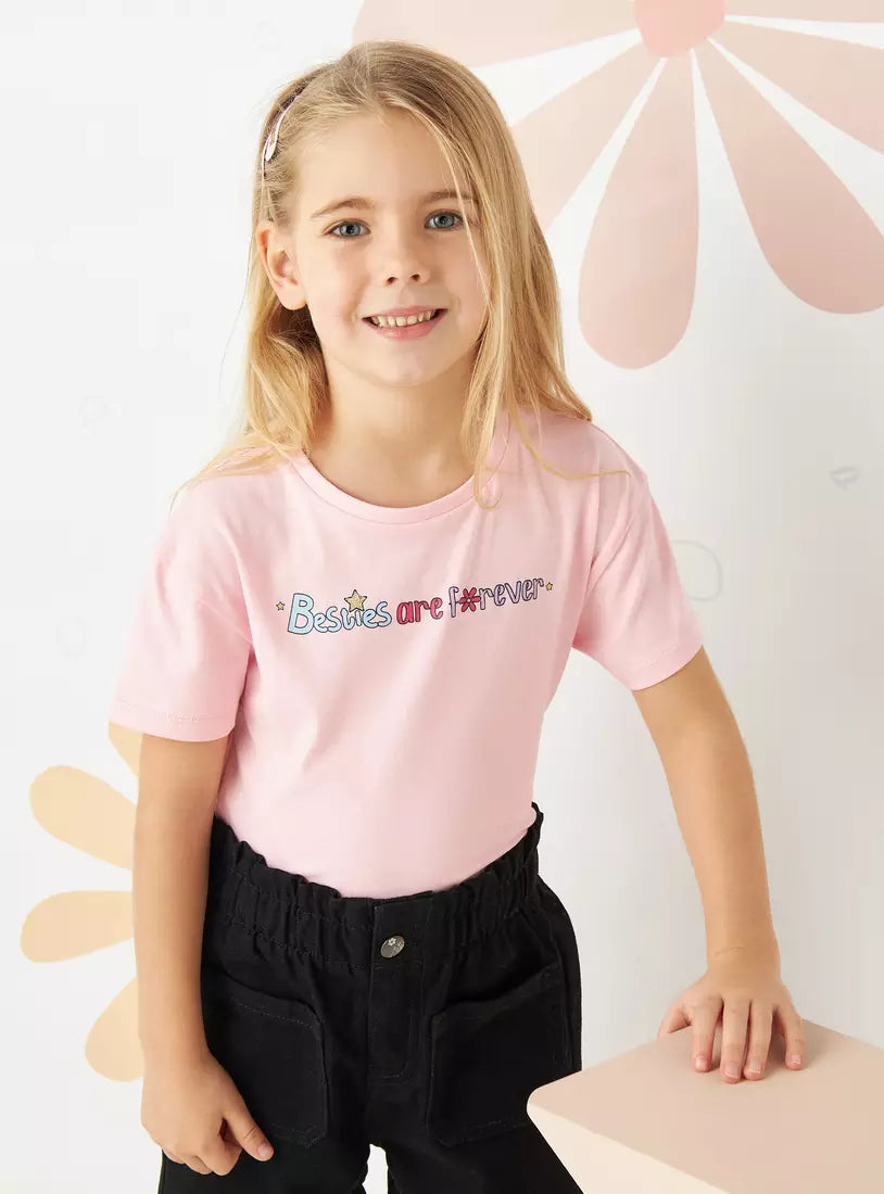 Max Slogan Print T-shirt
