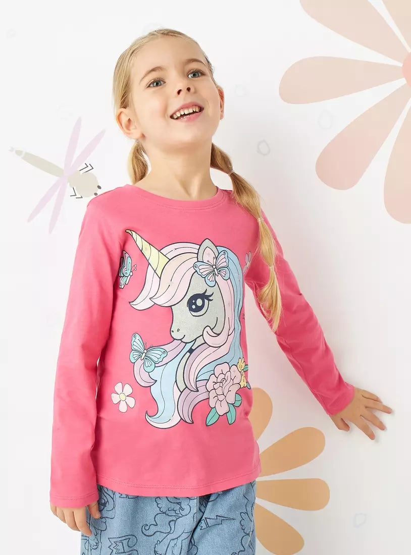 Max Unicorn Print T-shirt