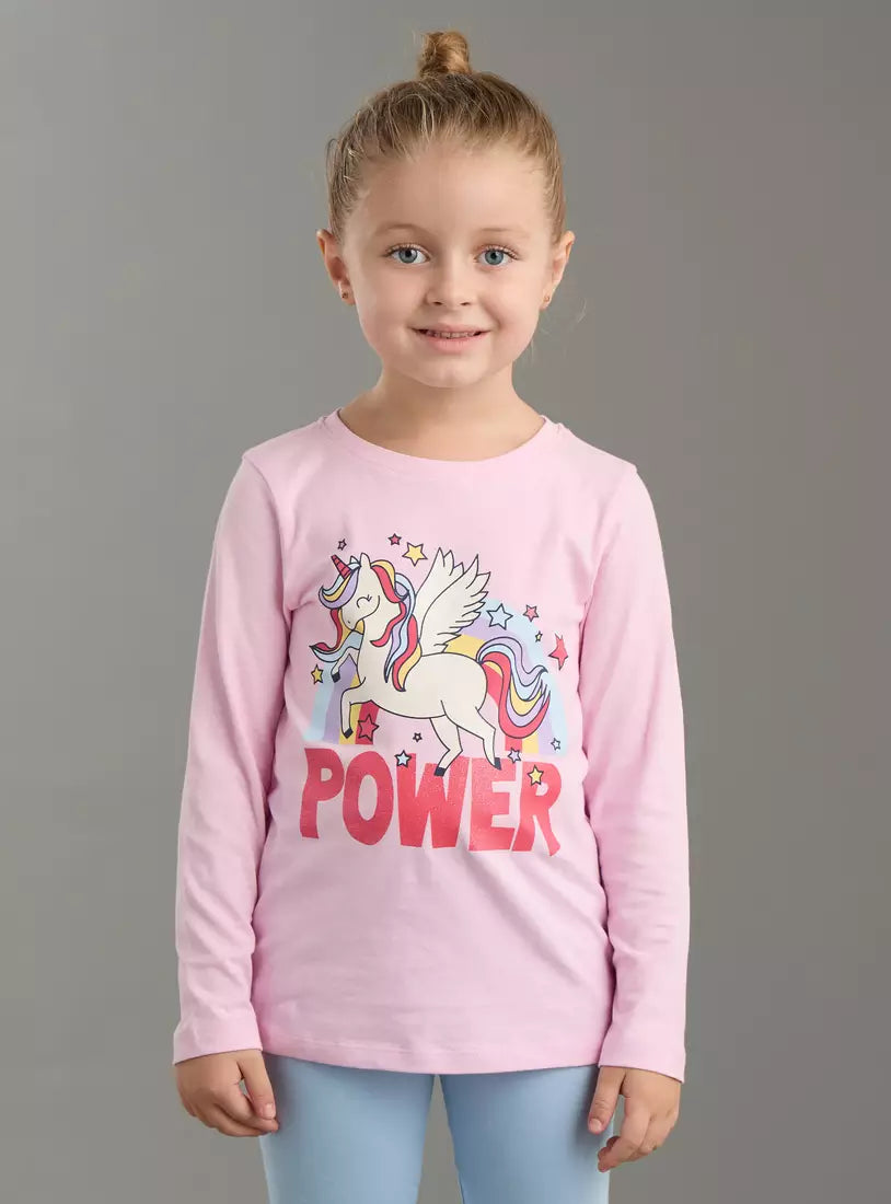 Max Unicorn Print Long Sleeves T-shirt