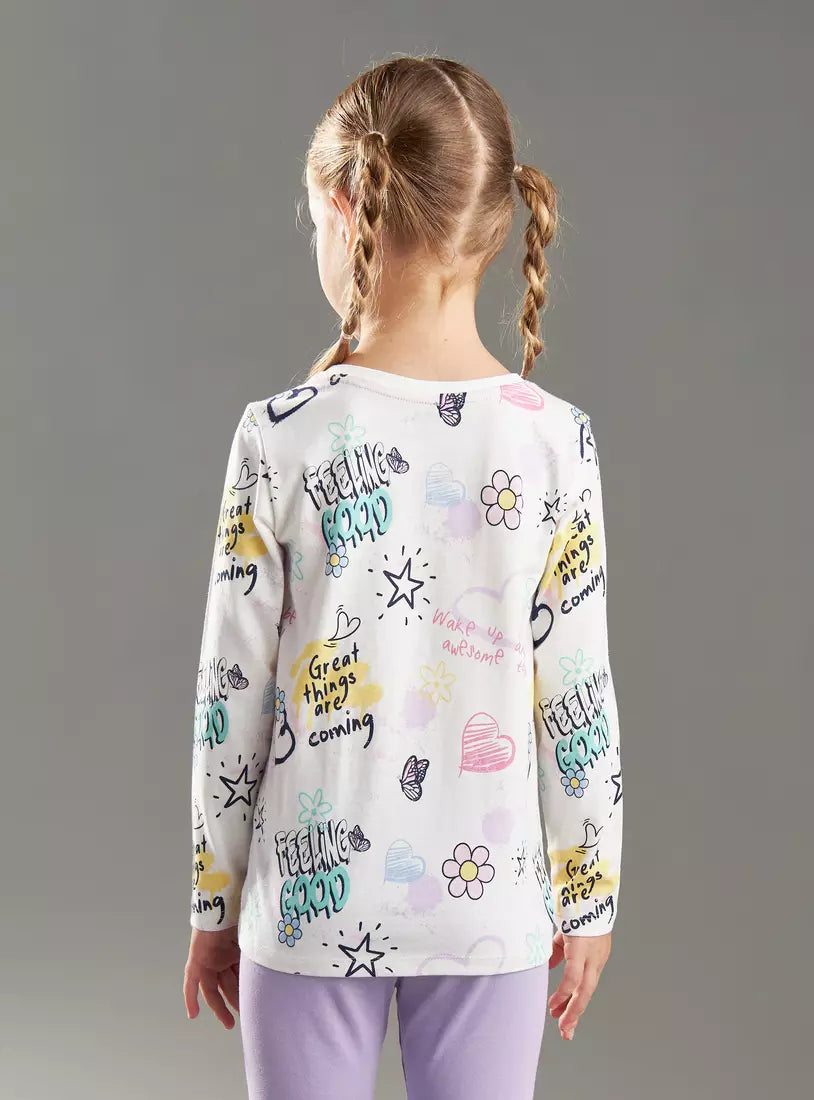 Max All-Over Graffiti Print T-shirt