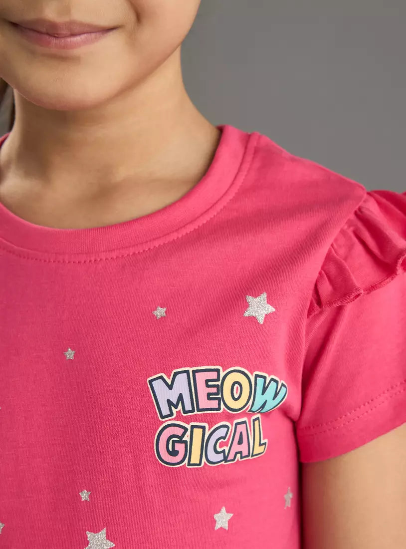Max Caticorn Print Cotton T-shirt
