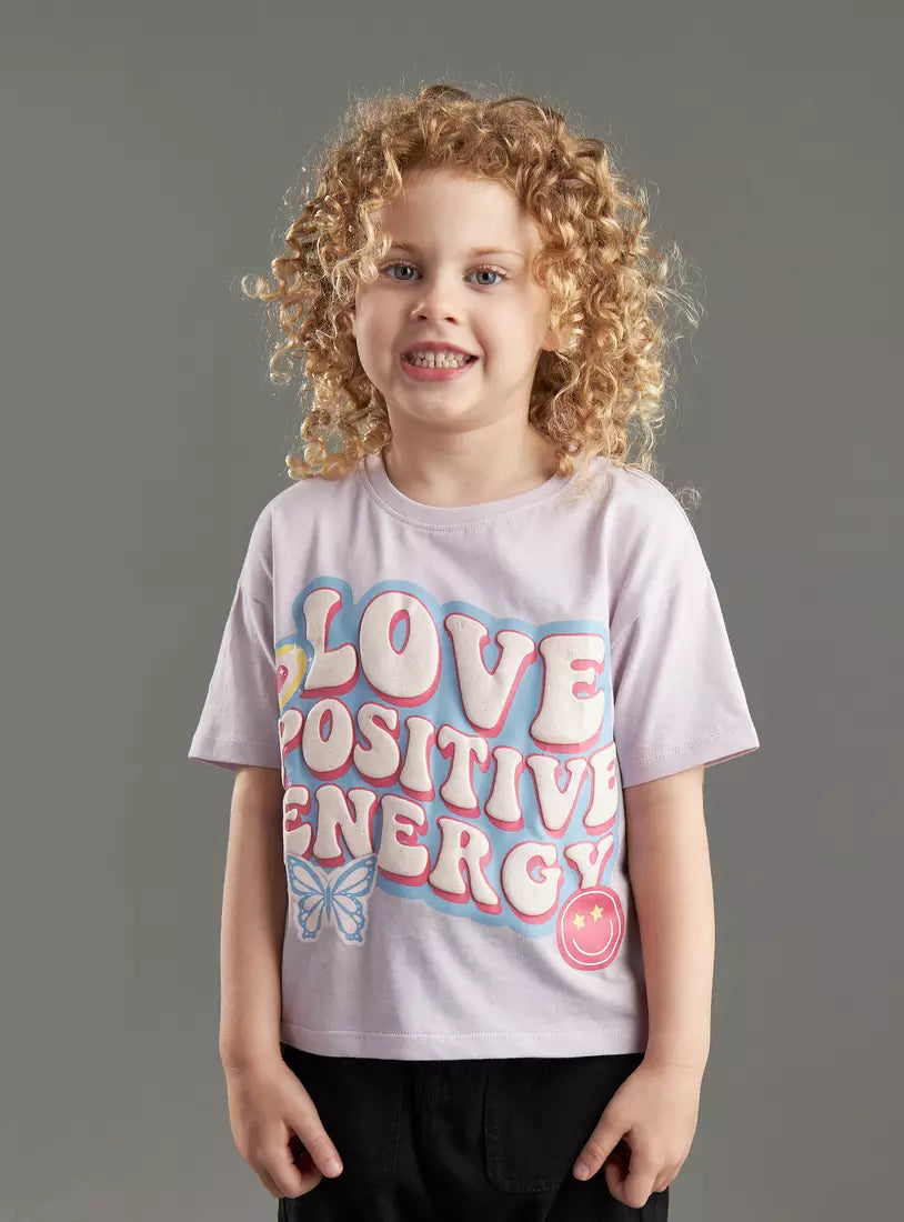 Max Slogan Print Boxy T-shirt