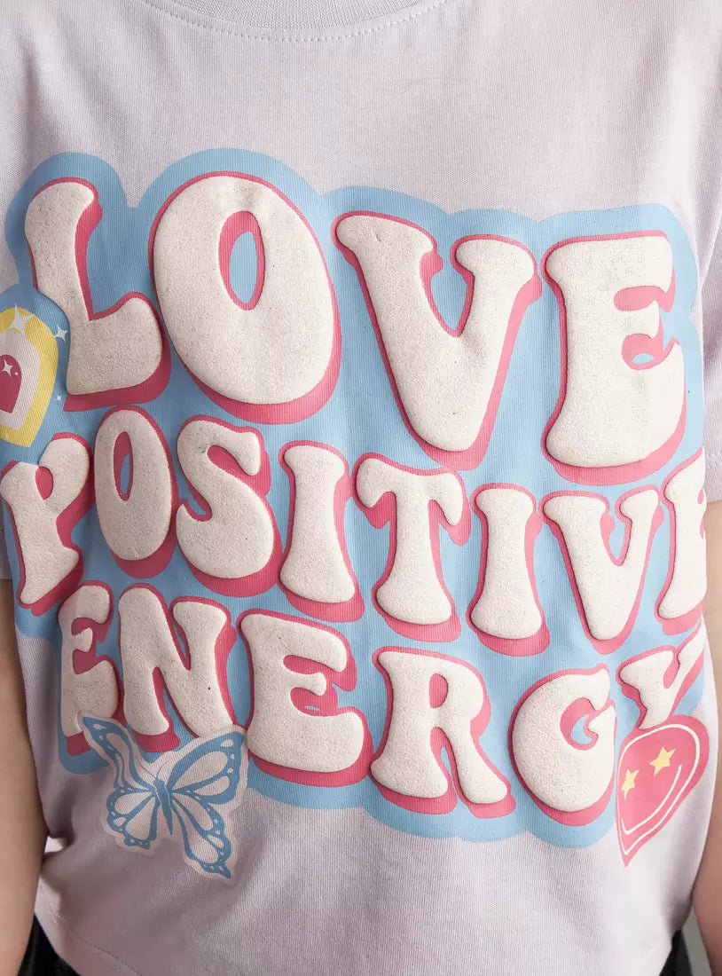 Max Slogan Print Boxy T-shirt