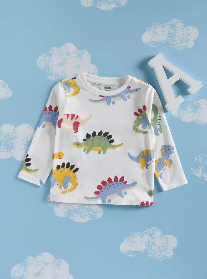 Max All-Over Dinosaur Print T-shirt