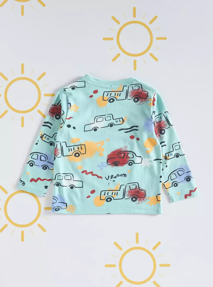 Max All-Over Car Grafitti Print T-shirt
