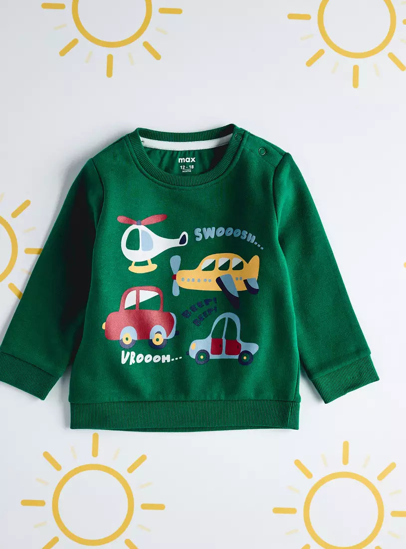 Max Vehicle Print Sweatshirt