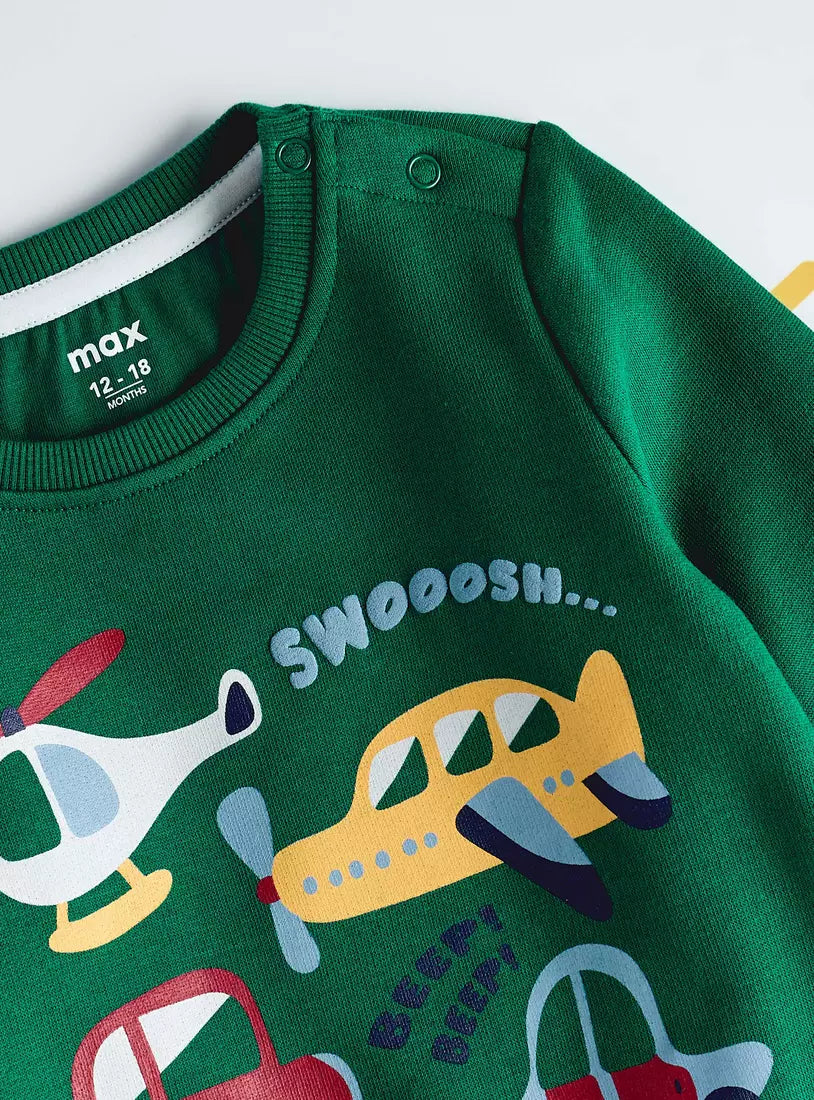 Max Vehicle Print Sweatshirt