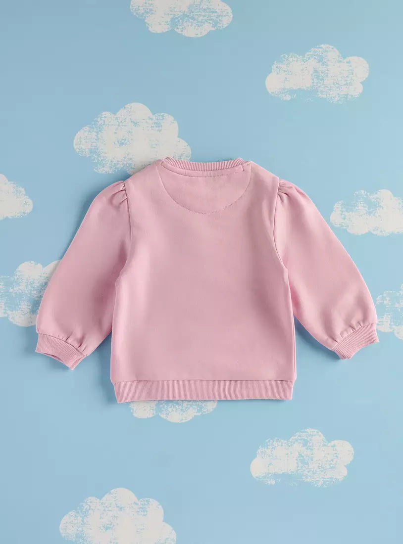 Max Slogan Bear Print Sweatshirt