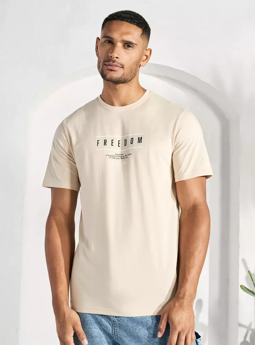 Max Slogan Print T-shirt