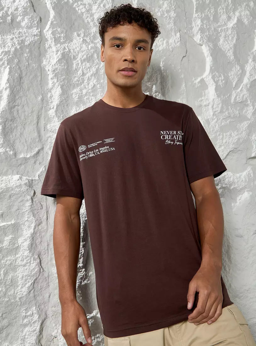 Max Slogan Print T-shirt