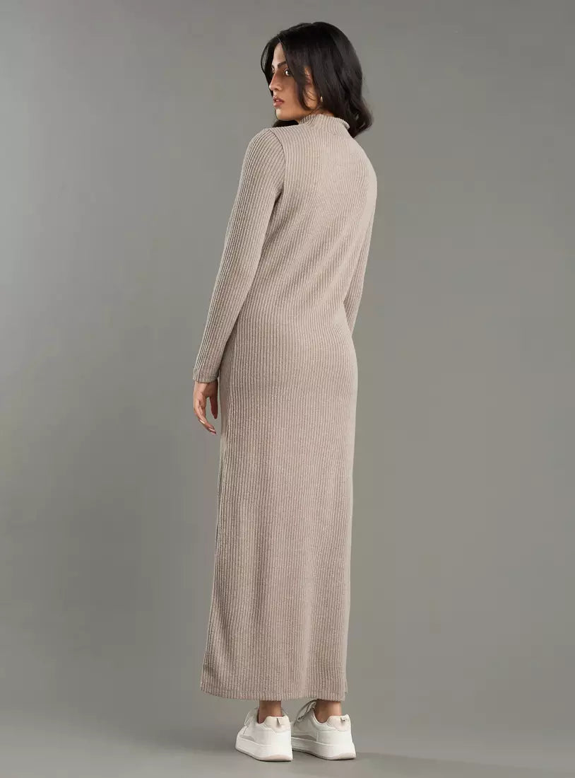 Max Ribbed High-Neck Dress
