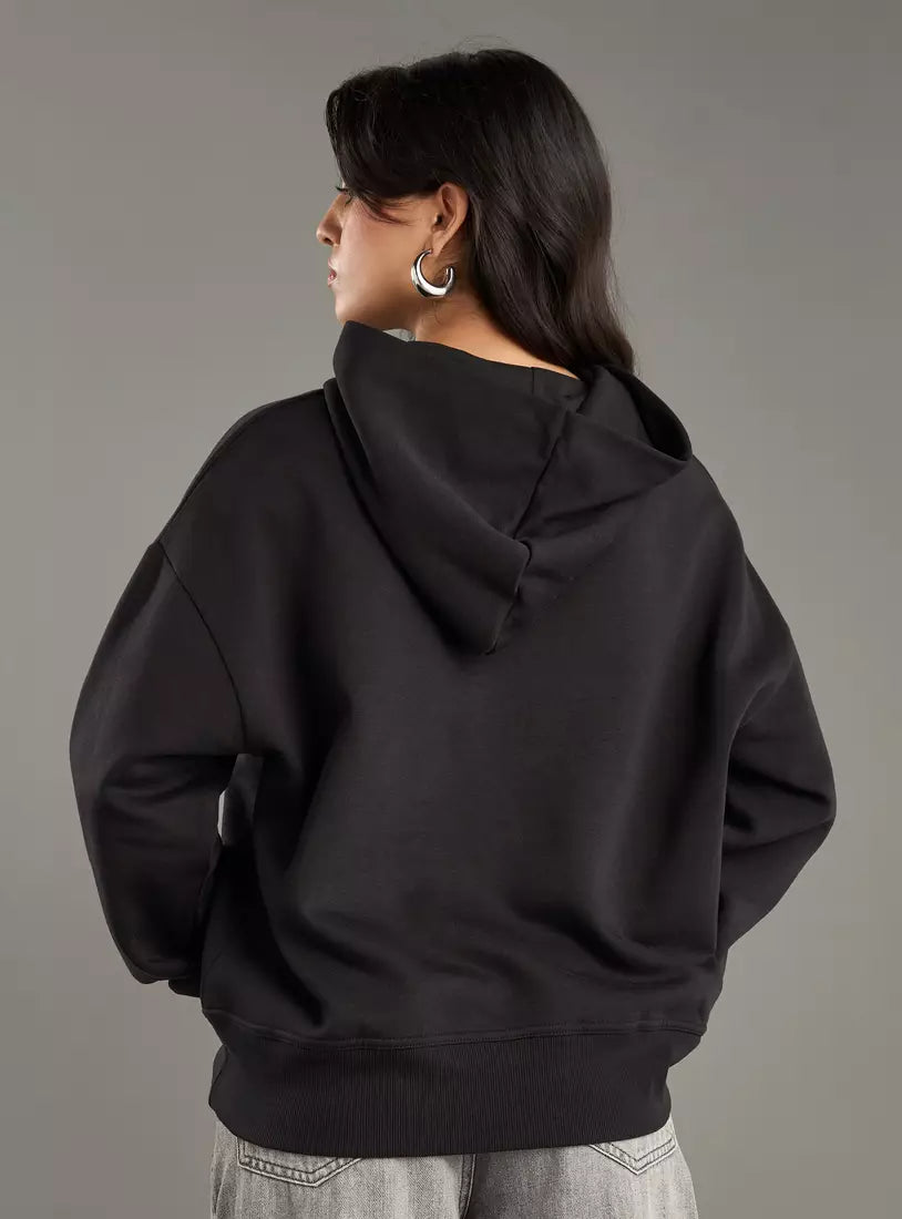 Max Solid Oversized Hooded Sweatshirt