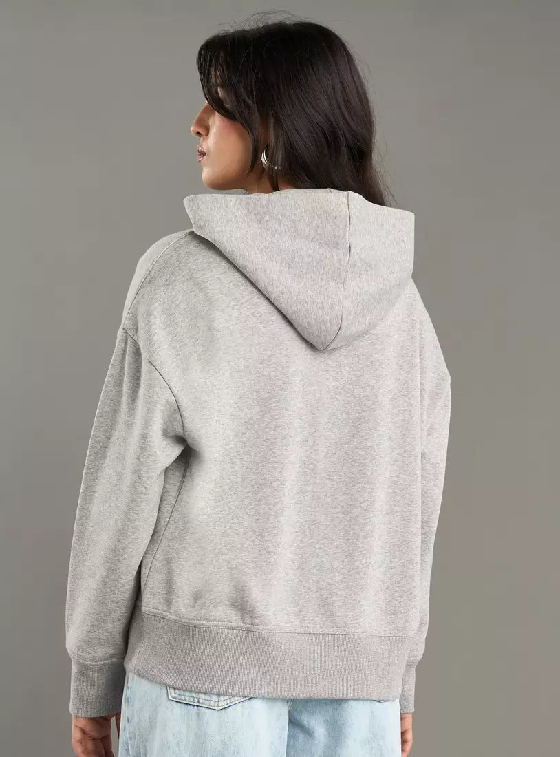 Max Solid Oversized Hooded Sweatshirt