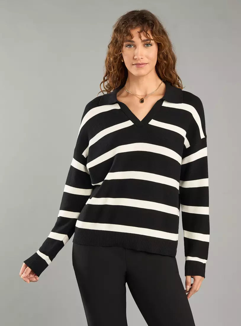 Max Striped Collared Jumper