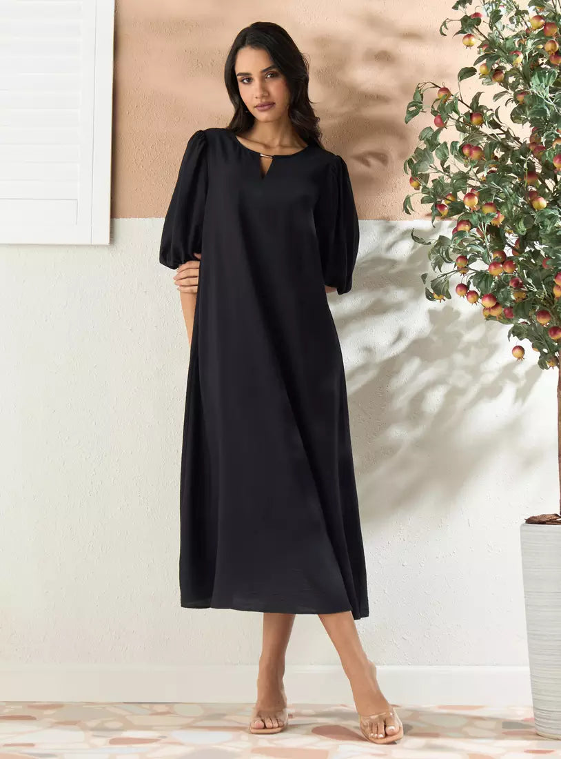 Max Plain Volume Sleeves Dress
