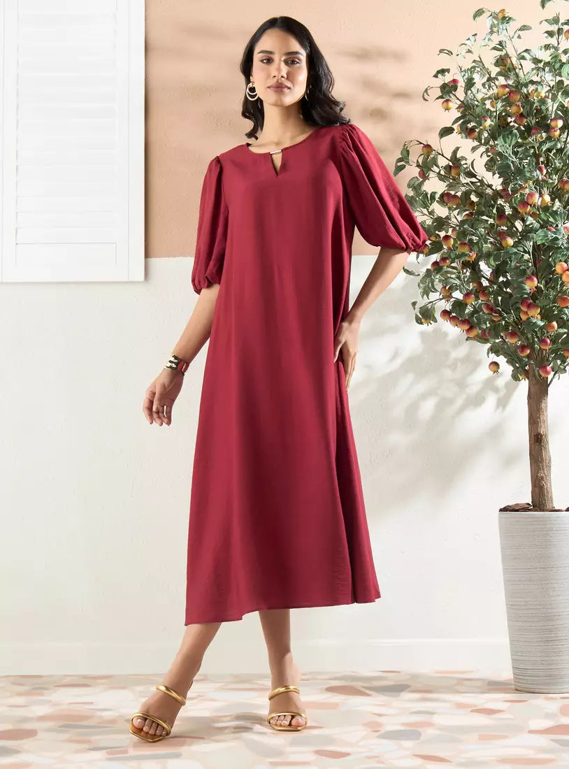 Max Plain Volume Sleeves Dress