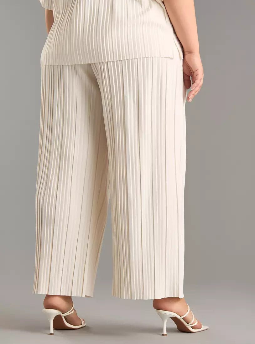 Max Textured Wide Leg Pants (Plus Size)