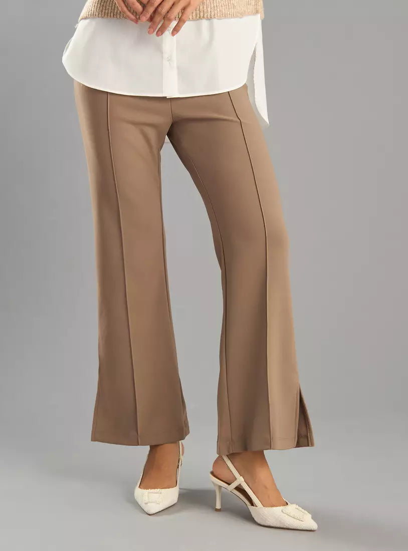 Max Plain Pintuck Detail Wide Leg Pants