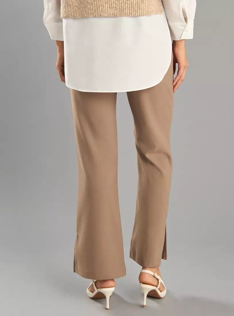 Max Plain Pintuck Detail Wide Leg Pants