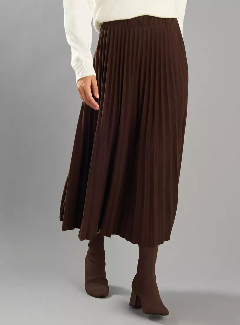 Max Plain Pleated Skirt