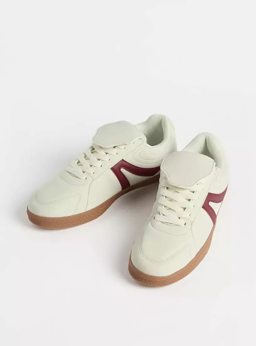 Max Textured Sneakers with Lace-Up Closure