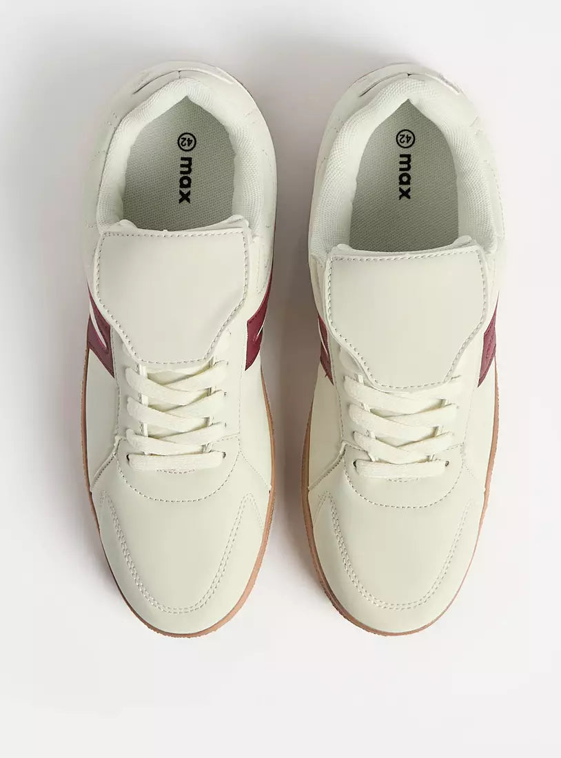 Max Textured Sneakers with Lace-Up Closure
