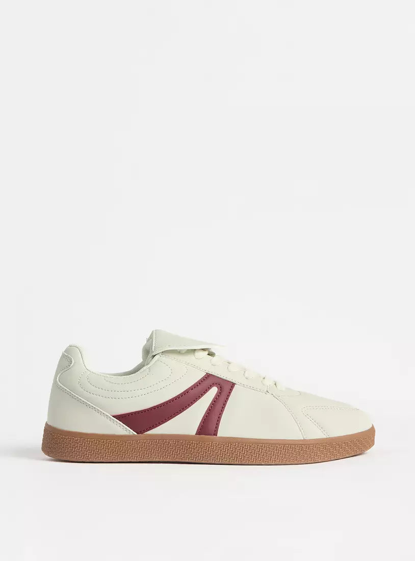 Max Textured Sneakers with Lace-Up Closure