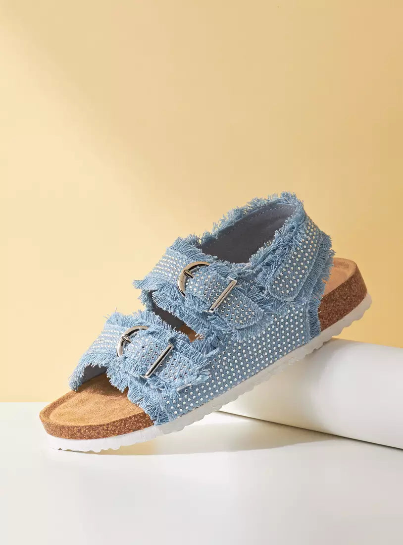 Max Embellished Denim Sandals