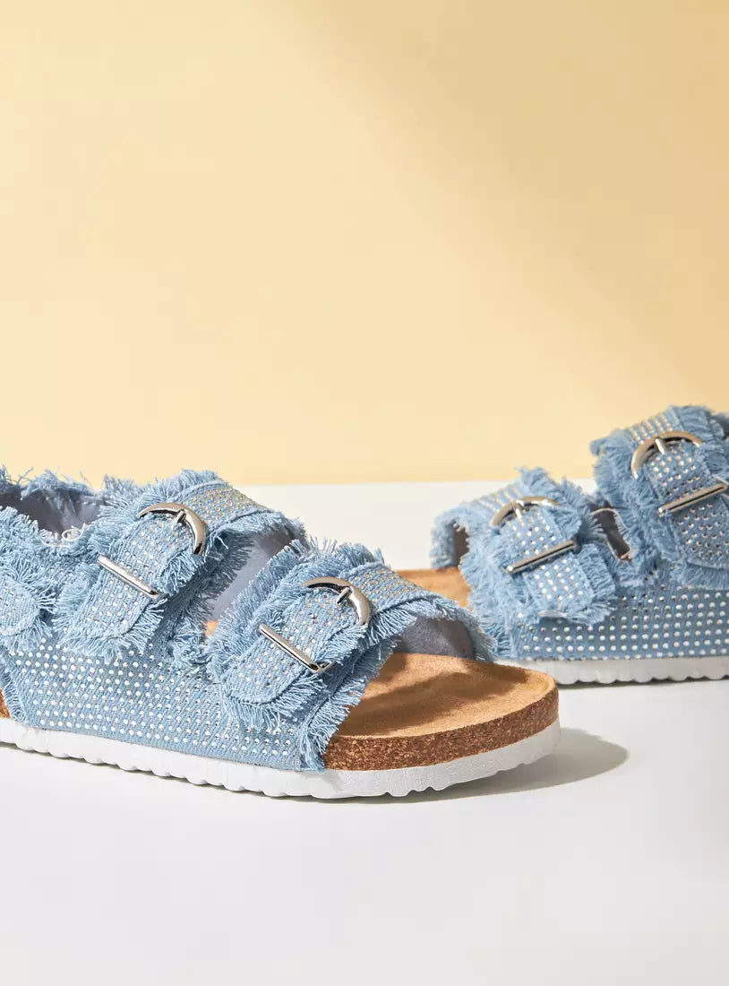 Max Embellished Denim Sandals