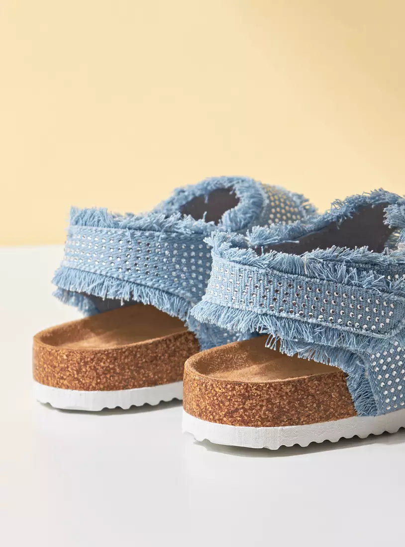 Max Embellished Denim Sandals