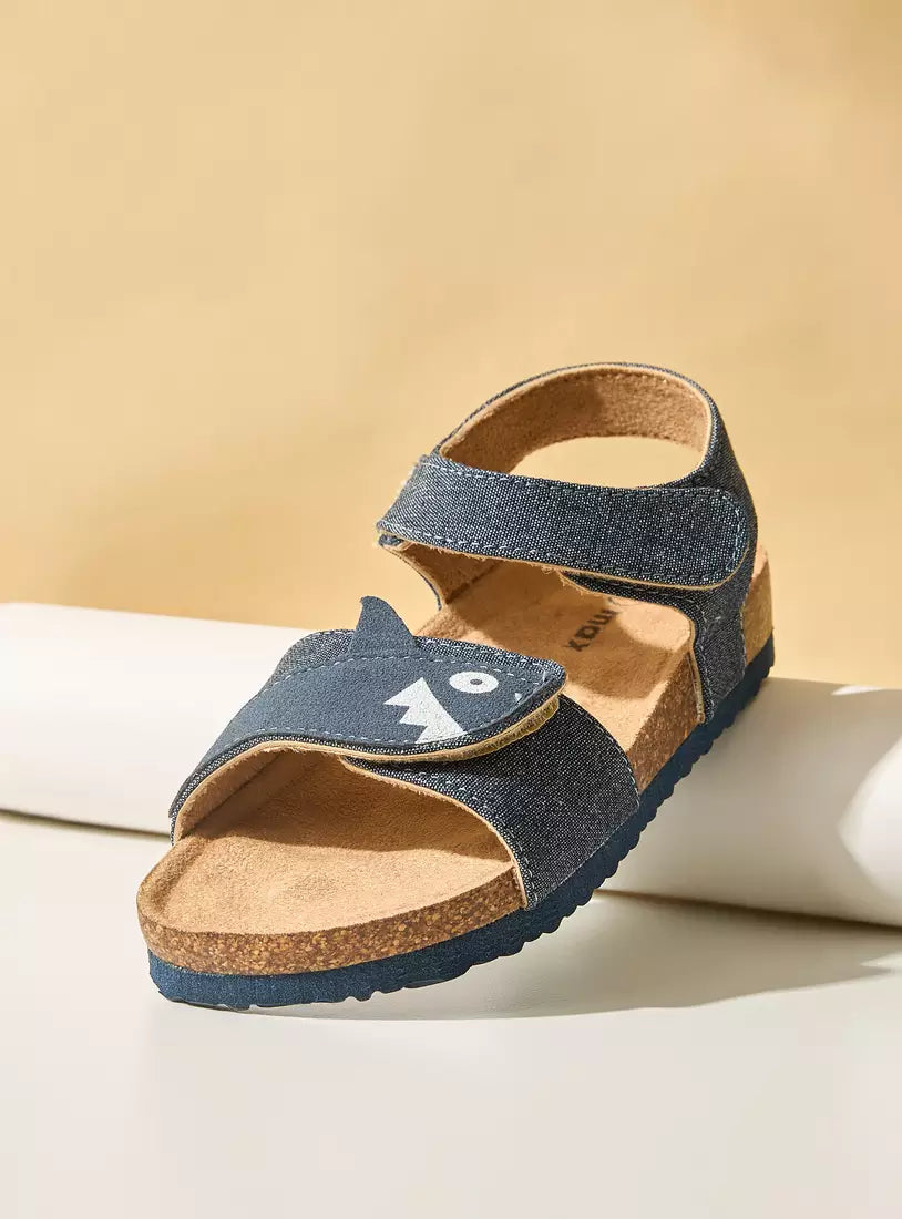 Max Fish Print Strap Sandals