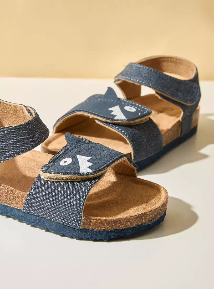 Max Fish Print Strap Sandals