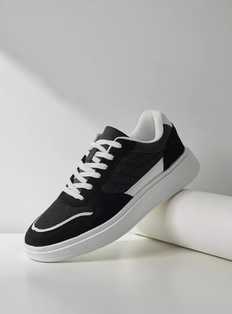 Max Panelled Lace-Up Sneakers