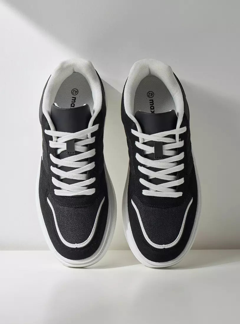 Max Panelled Lace-Up Sneakers