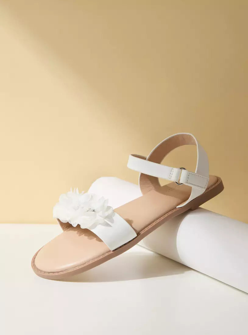 Max Floral Accent Flat Sandals